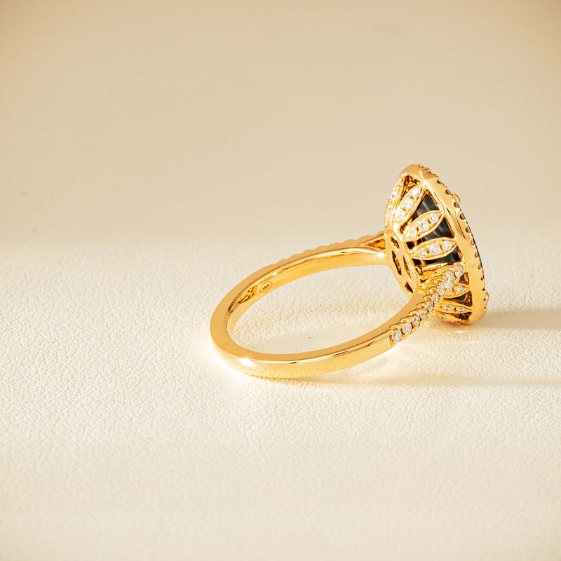 18ct Yellow Gold 1.48ct Opal & Diamond Sierra Ring - Ring - Walker & Hall