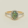 18ct Yellow Gold 1.25ct Opal & Diamond Mini Sierra Ring - Ring - Walker & Hall