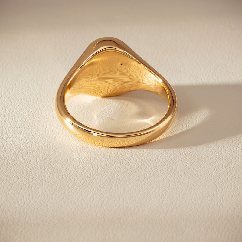 18ct Yellow Gold 2.11ct Opal Mens Signet Ring - Ring - Walker & Hall