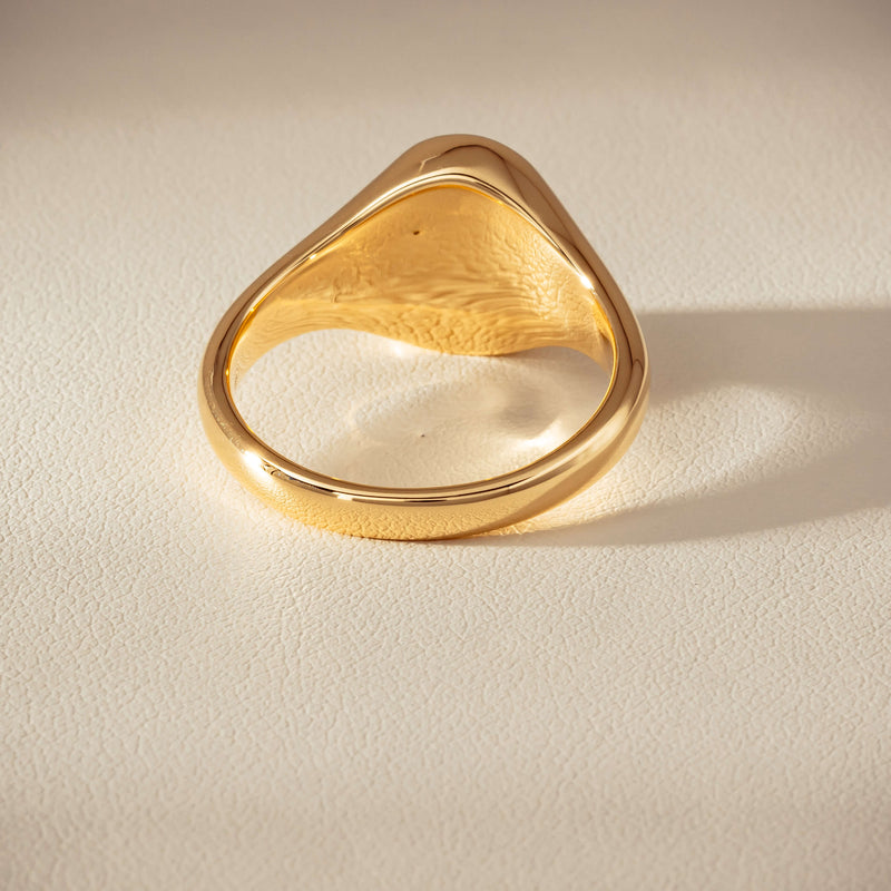 18ct Yellow Gold 2.11ct Opal Mens Signet Ring - Ring - Walker & Hall