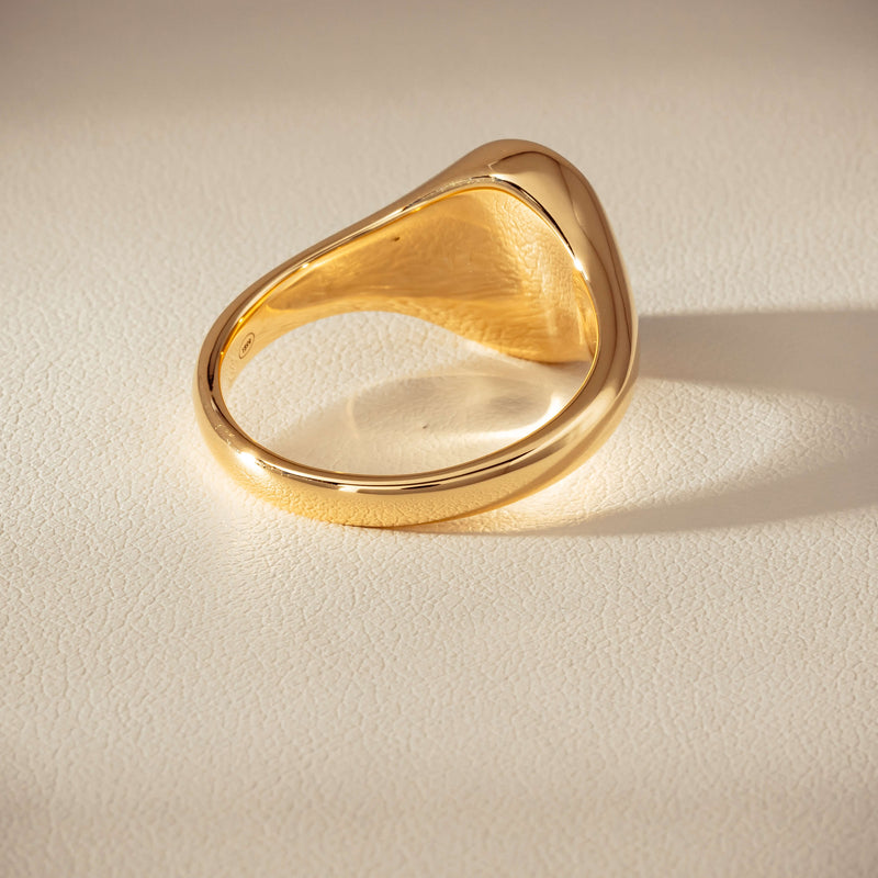 18ct Yellow Gold 2.11ct Opal Mens Signet Ring - Ring - Walker & Hall