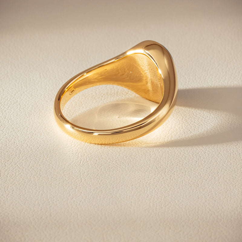 18ct Yellow Gold 2.11ct Opal Mens Signet Ring - Ring - Walker & Hall