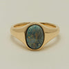 18ct Yellow Gold 2.11ct Opal Mens Signet Ring - Ring - Walker & Hall