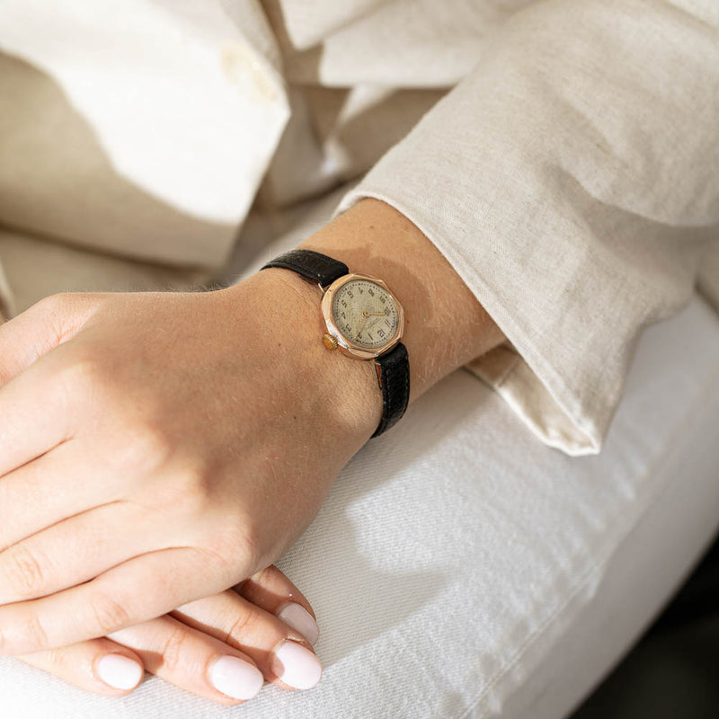 Vintage 9ct Rose Gold Rotherhams Ladies Watch-Watch-Walker & Hall