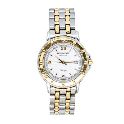 Vintage Shortened Raymond Weil Tango Stainless Steel & Gold Plated Watch-Watch-Walker & Hall