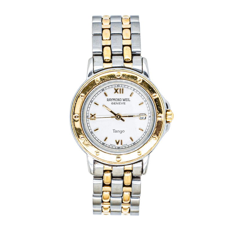 Vintage Shortened Raymond Weil Tango Stainless Steel & Gold Plated Watch-Watch-Walker & Hall