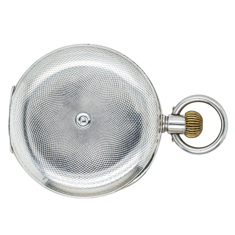 Vintage Sterling Silver Omega Hunter Cased Pocket Watch-Pocket Watch-Walker & Hall