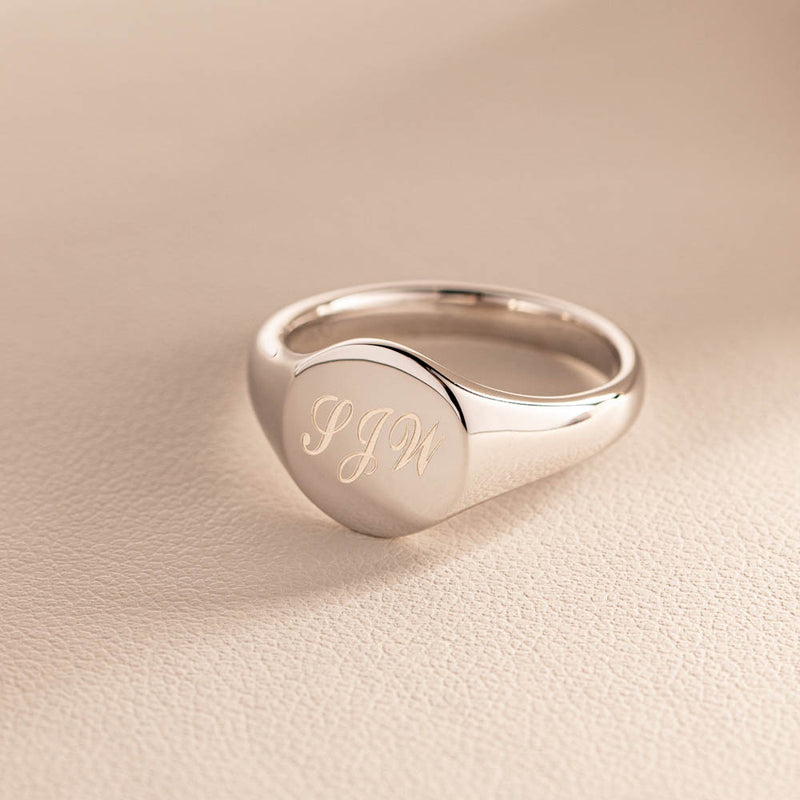 Sterling Silver Classic Signet Ring-Ring-Walker & Hall