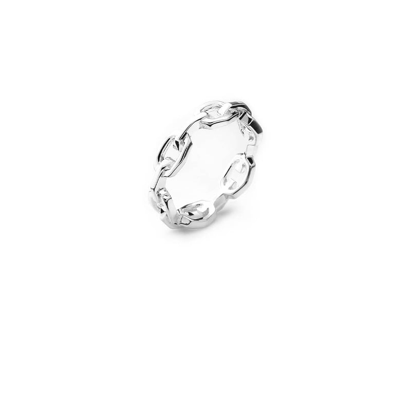 Stolen Girlfriends Club Facet Chain Ring - Sterling Silver-Ring-Walker & Hall