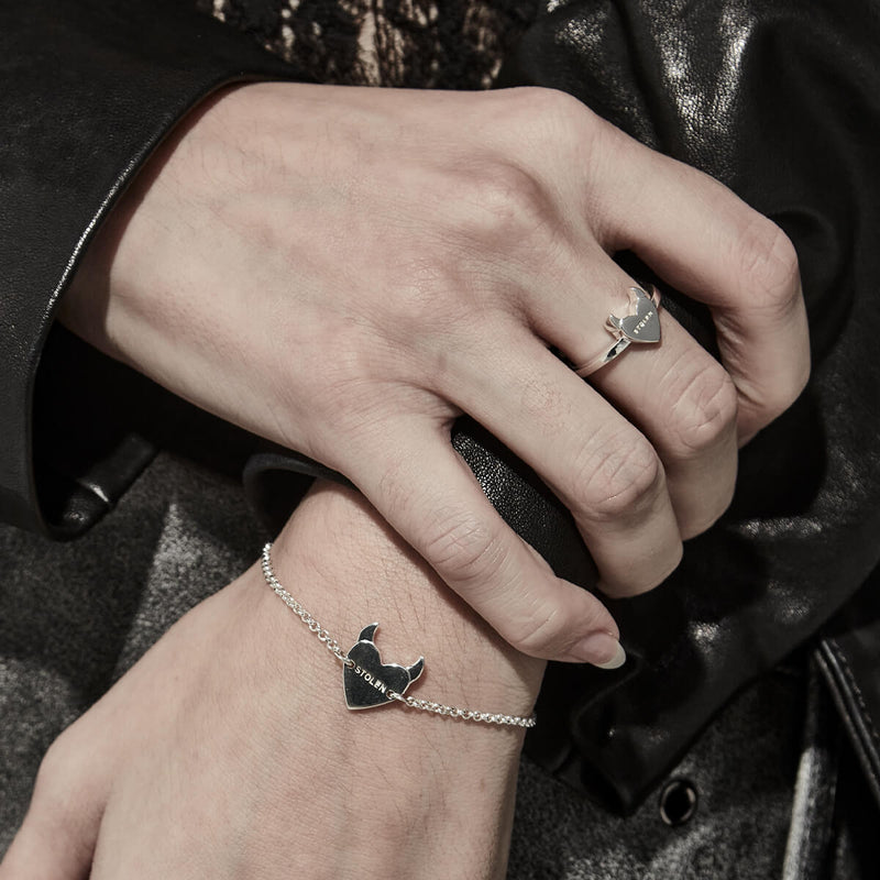 Stolen Girlfriends Club Sinister Heart Ring - Sterling Silver-Ring-Walker & Hall