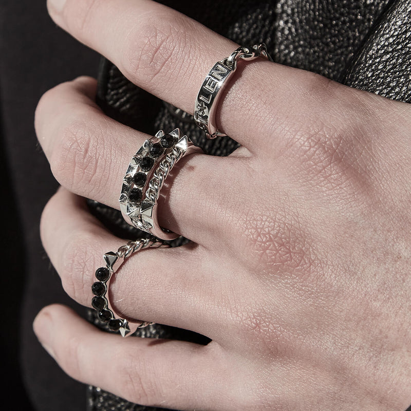 Stolen Girlfriends Club Stamped Ring - Sterling Silver-Ring-Walker & Hall