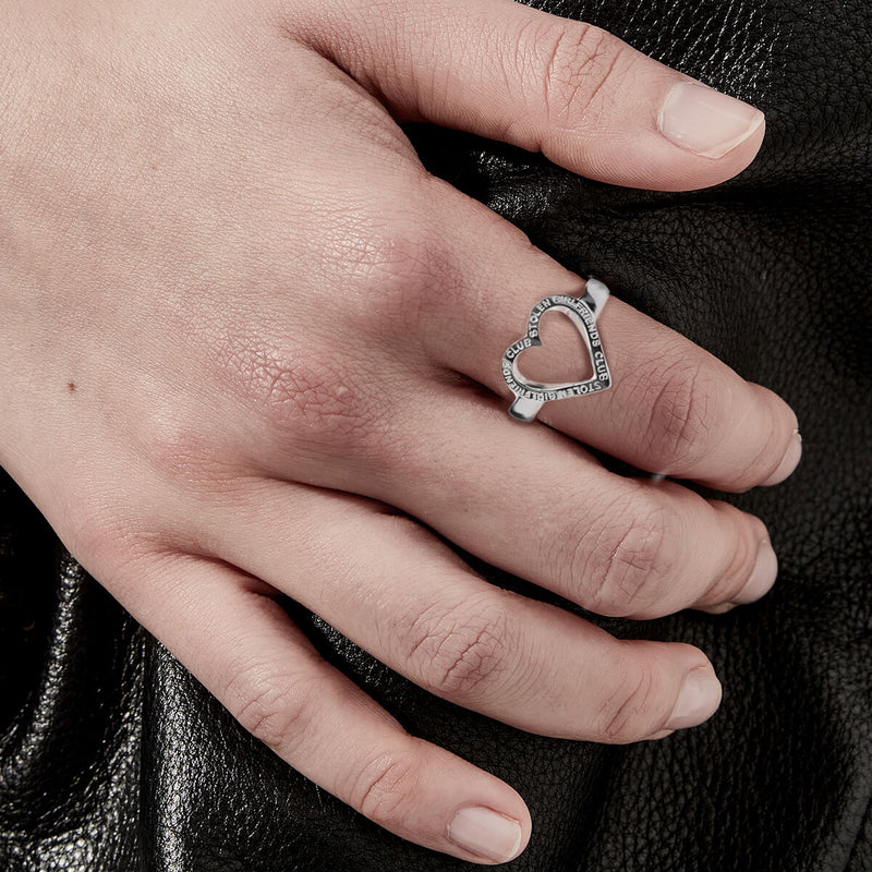 Stolen Girlfriends Club x Walker & Hall Halo Heart Ring - Sterling Silver-Ring-Walker & Hall