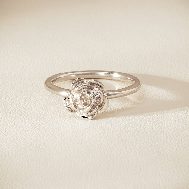 Sterling Silver Albertine Rose Ring - Ring - Walker & Hall