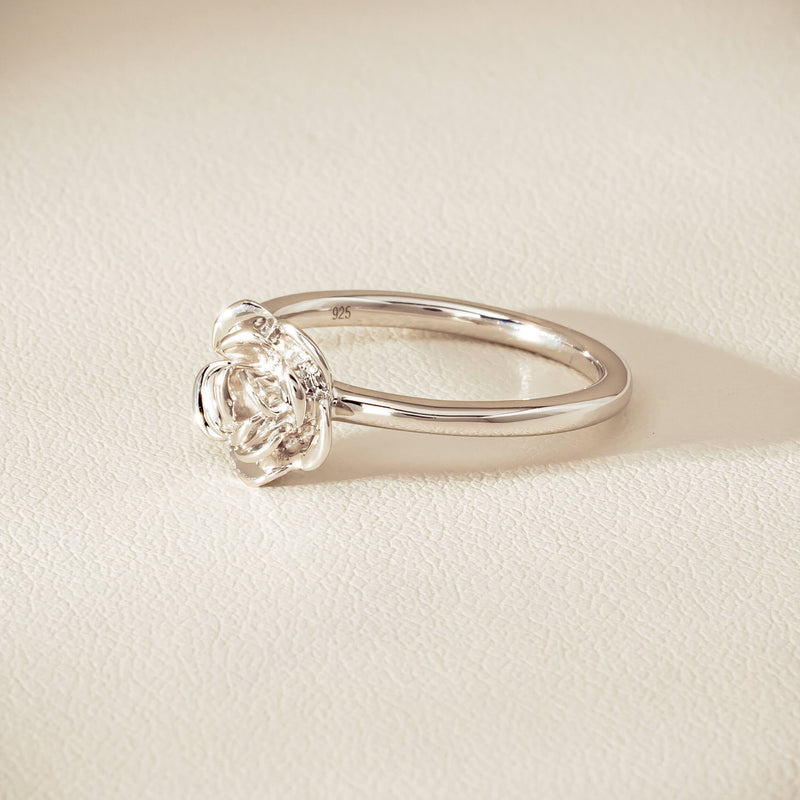 Sterling Silver Albertine Rose Ring - Ring - Walker & Hall