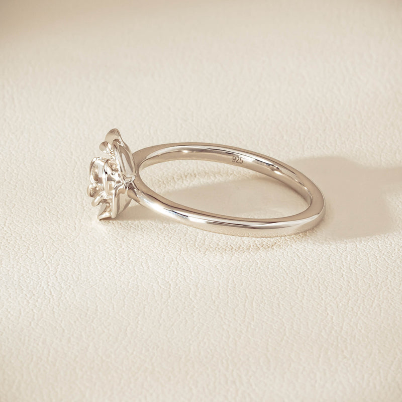 Sterling Silver Albertine Rose Ring - Ring - Walker & Hall
