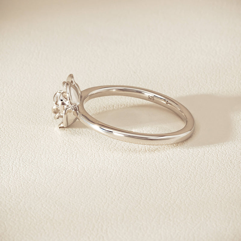 Sterling Silver Albertine Rose Ring - Ring - Walker & Hall