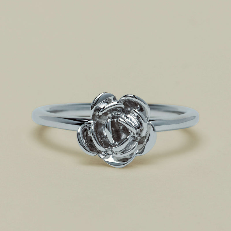 Sterling Silver Albertine Rose Ring - Ring - Walker & Hall