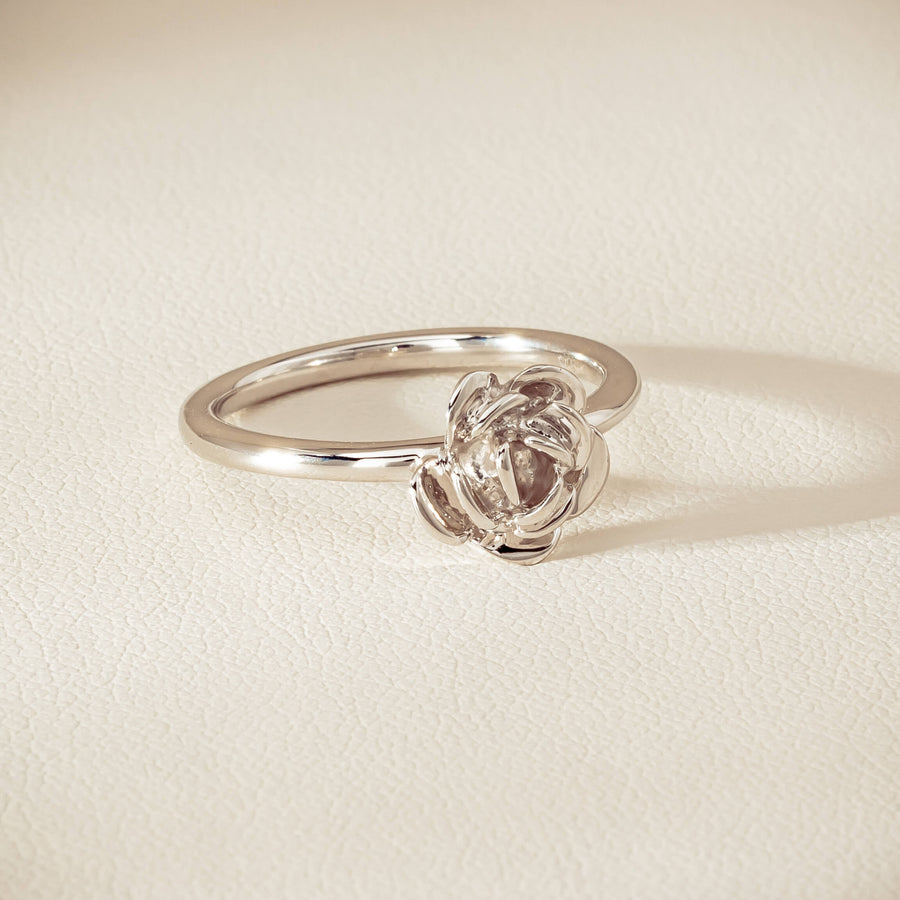 Sterling Silver Albertine Rose Ring - Ring - Walker & Hall