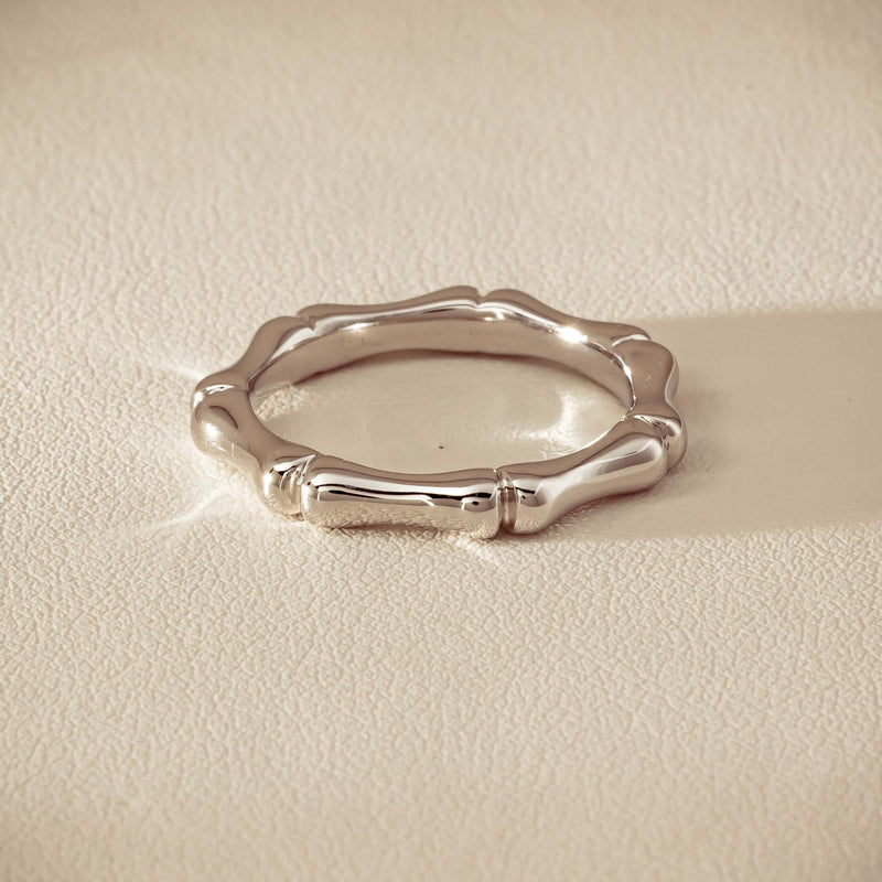 Sterling Silver Kyoto Stacking Band - Ring - Walker & Hall