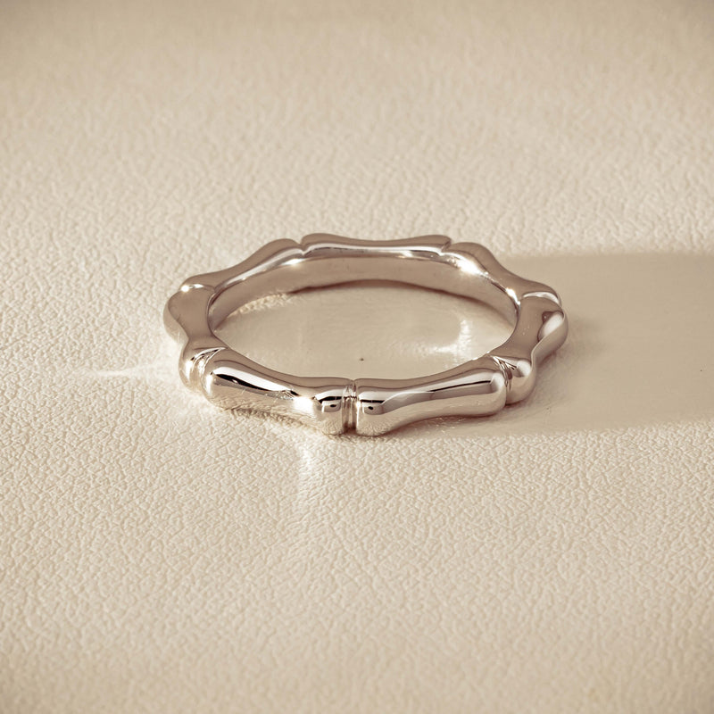 Sterling Silver Kyoto Stacking Band - Ring - Walker & Hall