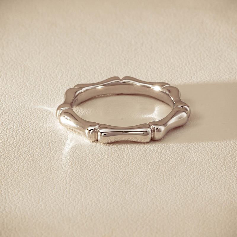 Sterling Silver Kyoto Stacking Band - Ring - Walker & Hall