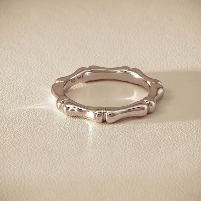 Sterling Silver Kyoto Stacking Band - Ring - Walker & Hall