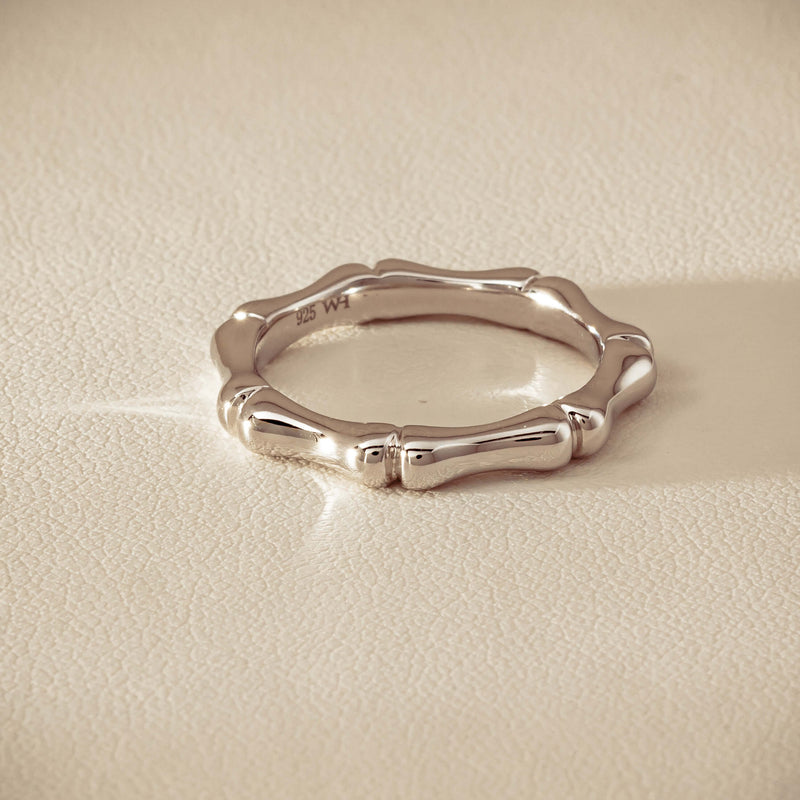 Sterling Silver Kyoto Stacking Band - Ring - Walker & Hall