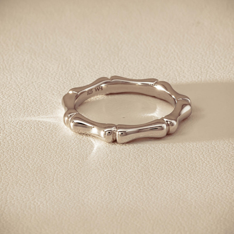 Sterling Silver Kyoto Stacking Band - Ring - Walker & Hall