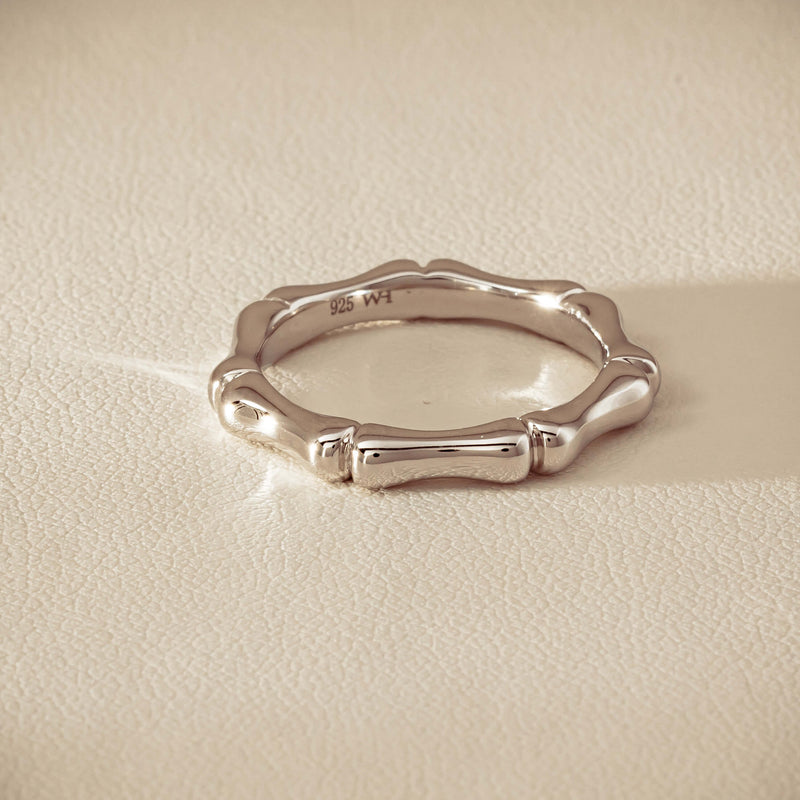 Sterling Silver Kyoto Stacking Band - Ring - Walker & Hall