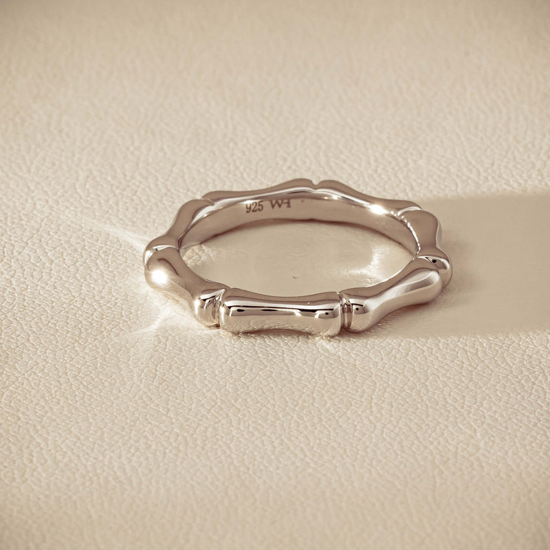 Sterling Silver Kyoto Stacking Band - Ring - Walker & Hall