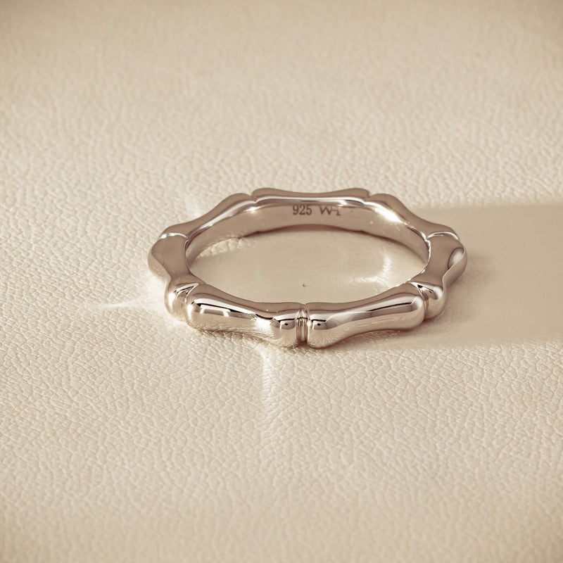 Sterling Silver Kyoto Stacking Band - Ring - Walker & Hall