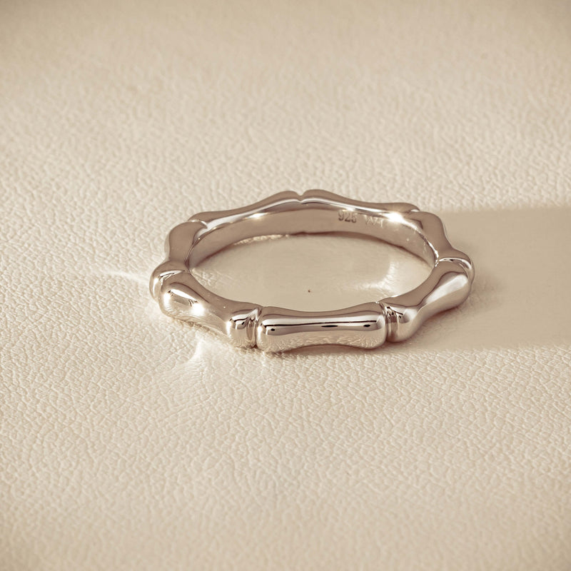Sterling Silver Kyoto Stacking Band - Ring - Walker & Hall