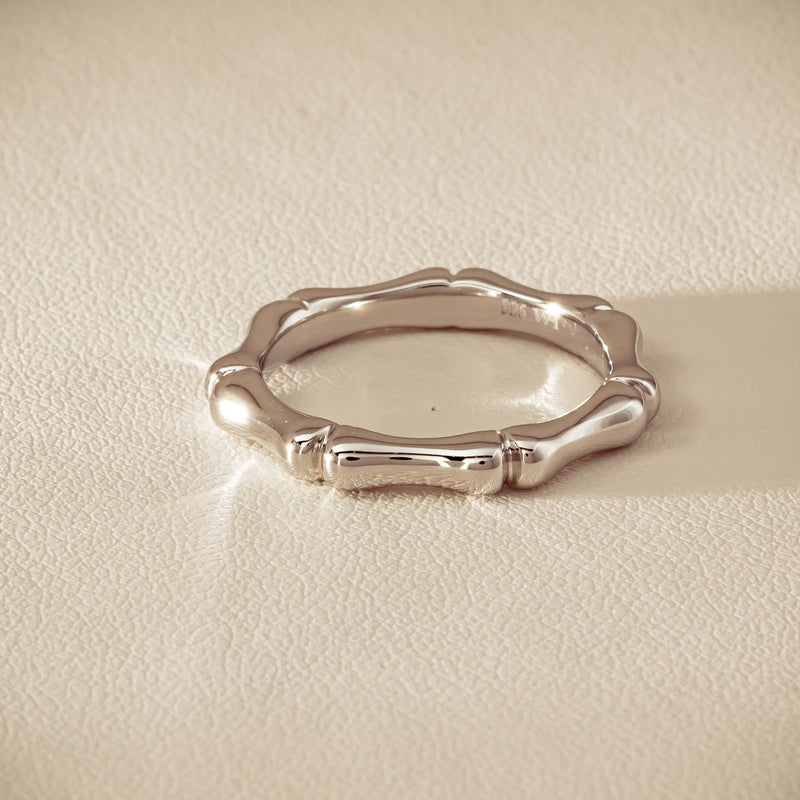 Sterling Silver Kyoto Stacking Band - Ring - Walker & Hall