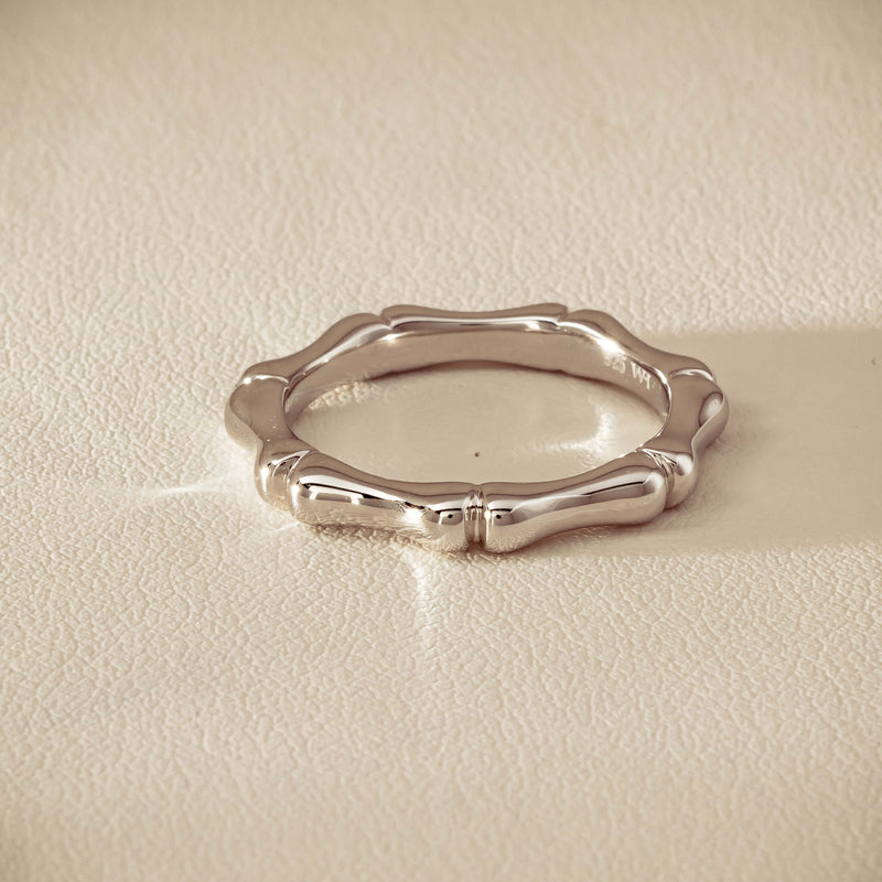 Sterling Silver Kyoto Stacking Band - Ring - Walker & Hall