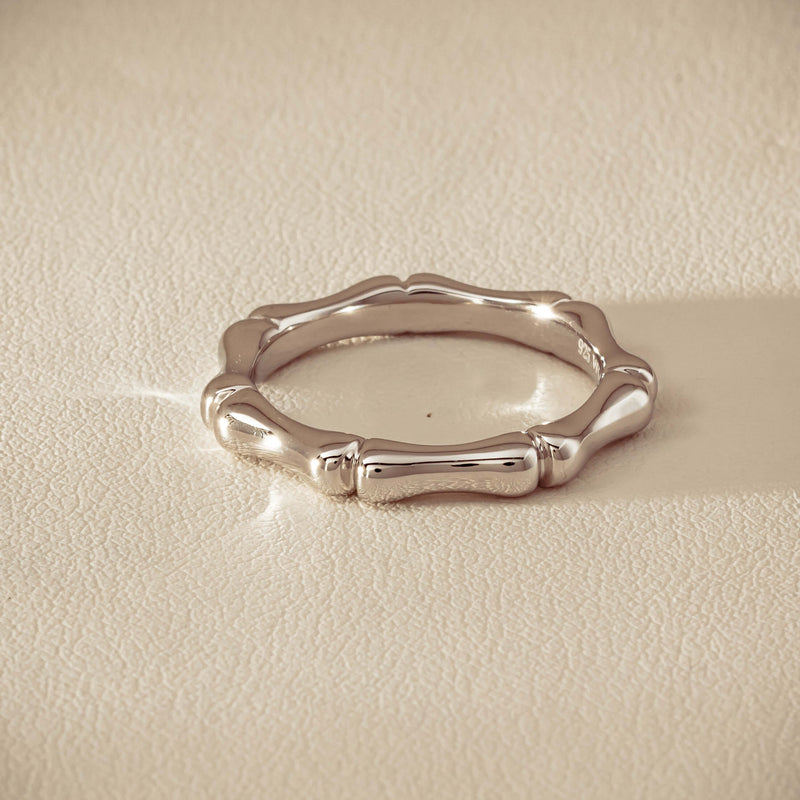 Sterling Silver Kyoto Stacking Band - Ring - Walker & Hall