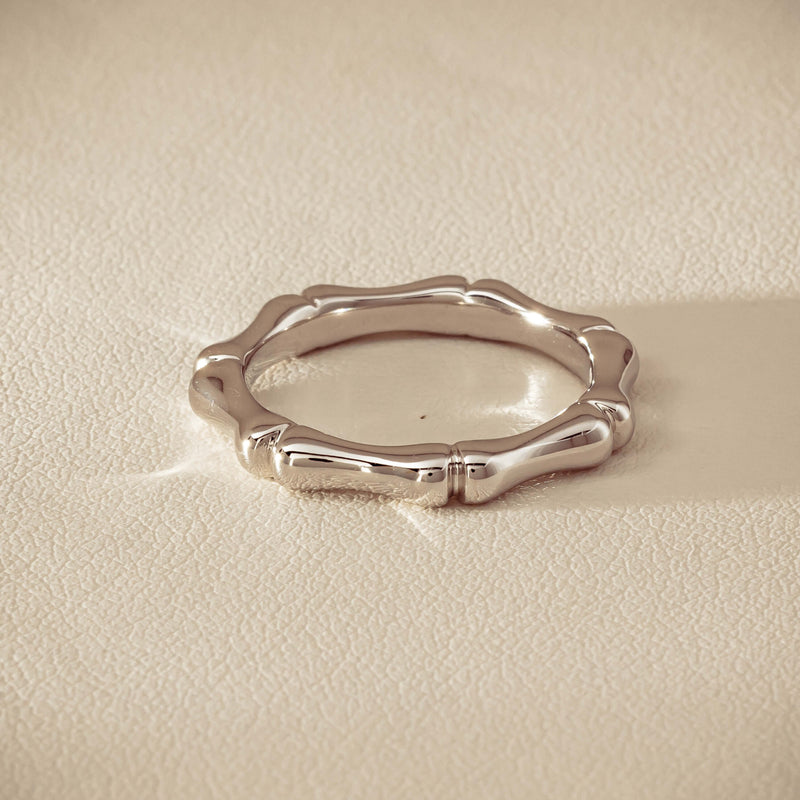 Sterling Silver Kyoto Stacking Band - Ring - Walker & Hall