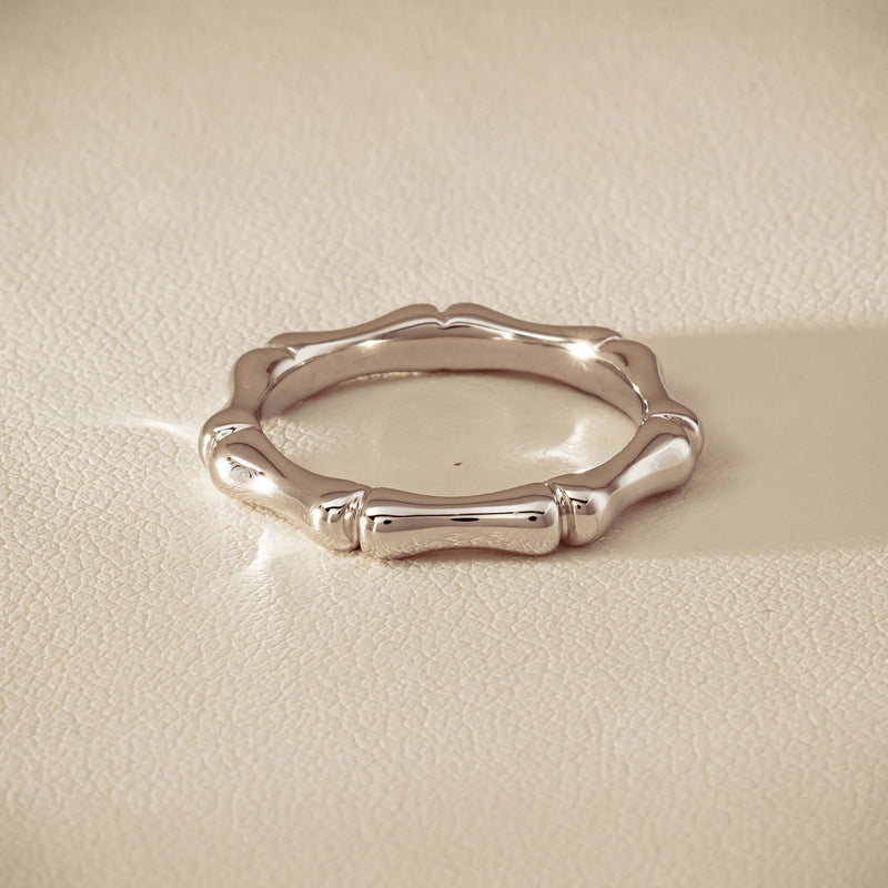 Sterling Silver Kyoto Stacking Band - Ring - Walker & Hall