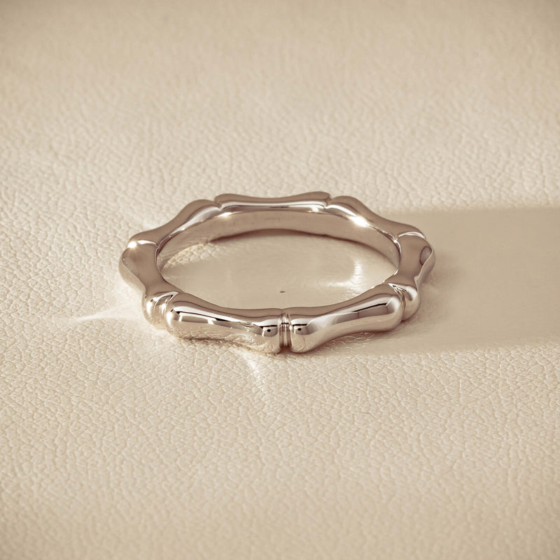 Sterling Silver Kyoto Stacking Band - Ring - Walker & Hall