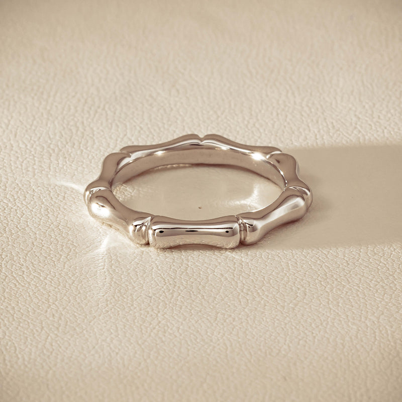 Sterling Silver Kyoto Stacking Band - Ring - Walker & Hall