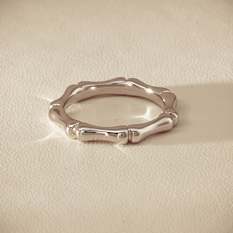 Sterling Silver Kyoto Stacking Band - Ring - Walker & Hall