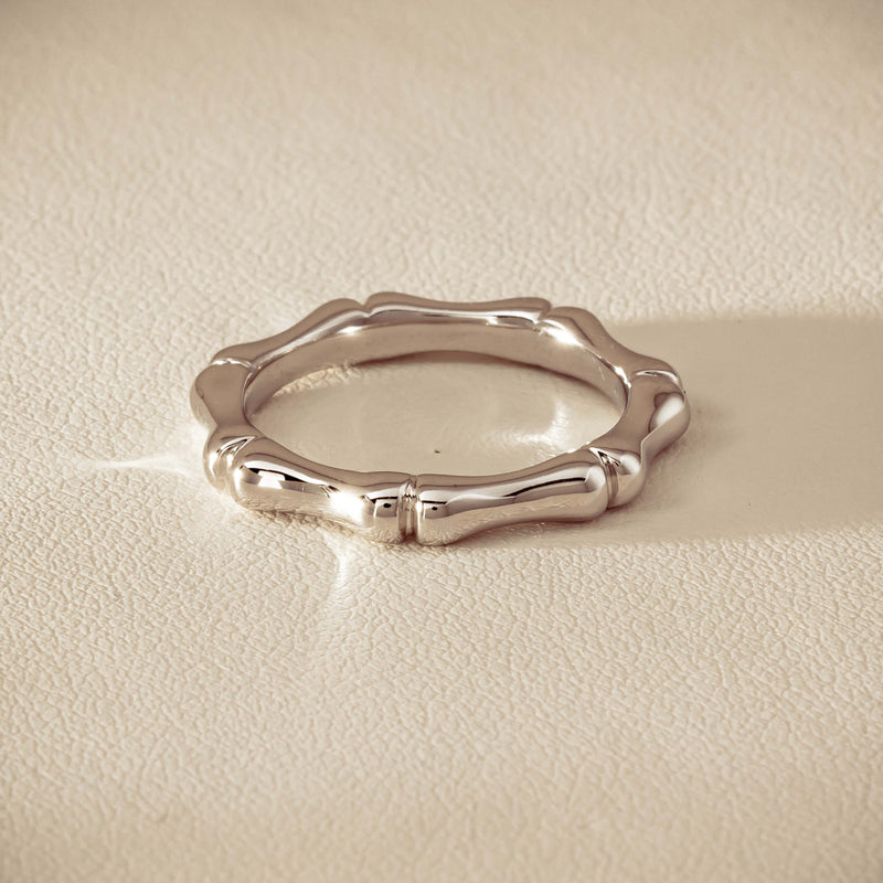Sterling Silver Kyoto Stacking Band - Ring - Walker & Hall