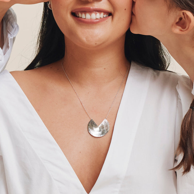 Sterling Silver Reflections Necklace-Necklace-Walker & Hall