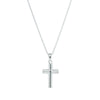 Sterling Silver Rounded Cross Pendant-Necklace-Walker & Hall