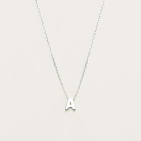 Sterling Silver Noted Letter - Necklace - Walker & Hall