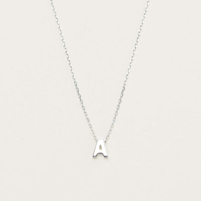 Sterling Silver Noted Letter - Necklace - Walker & Hall