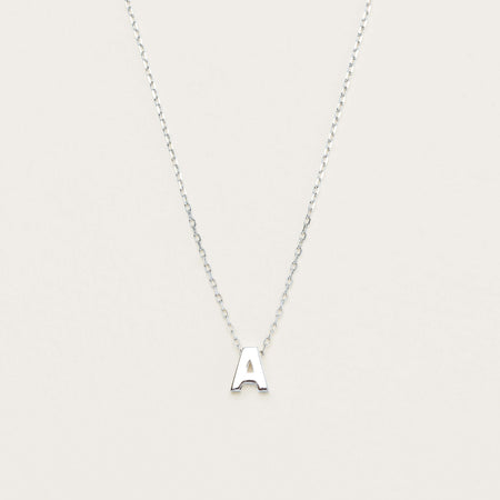 Sterling Silver Noted Letter - Necklace - Walker & Hall
