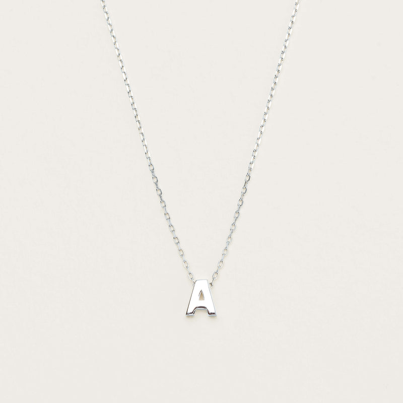 Sterling Silver Noted Letter - Necklace - Walker & Hall