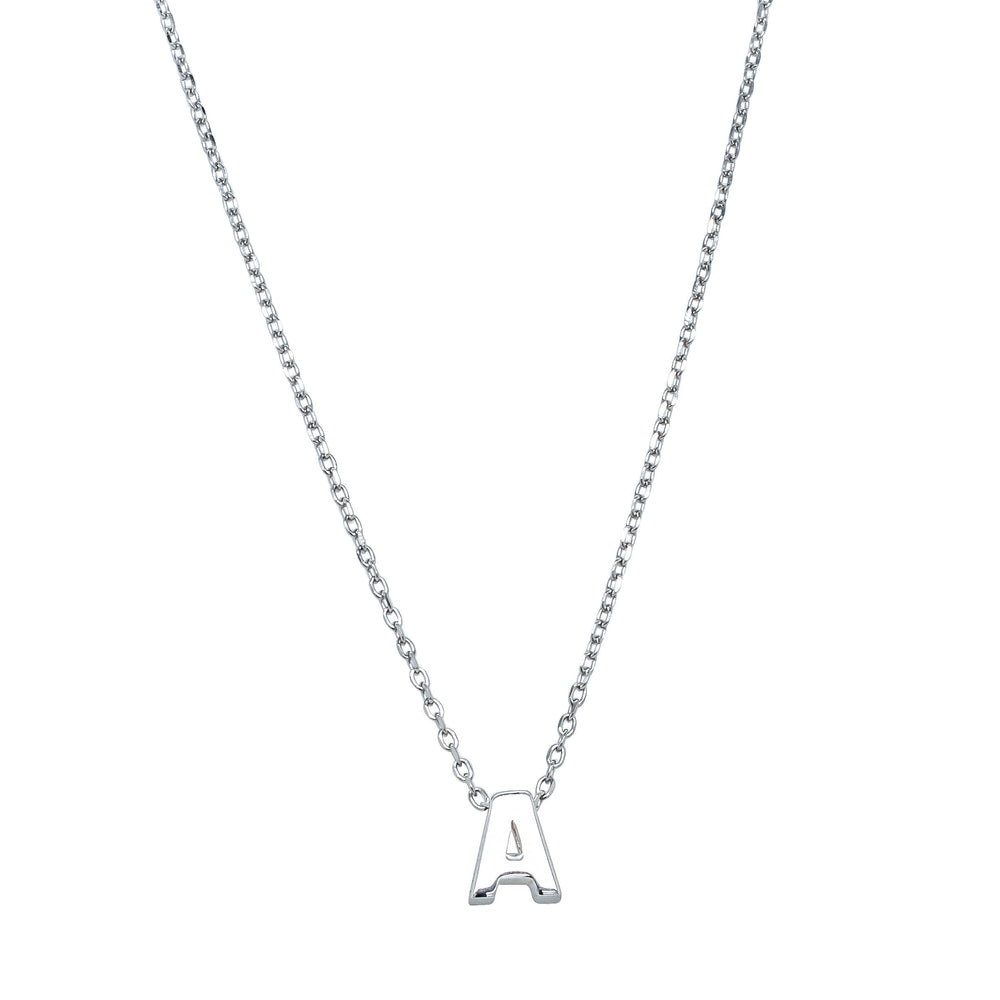 Sterling Silver Noted Letter-Necklace-Walker & Hall