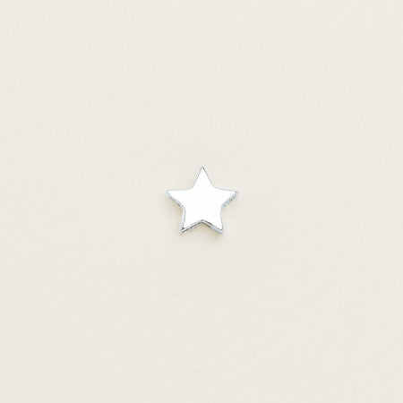 Sterling Silver Noted Star Charm - Charm - Walker & Hall