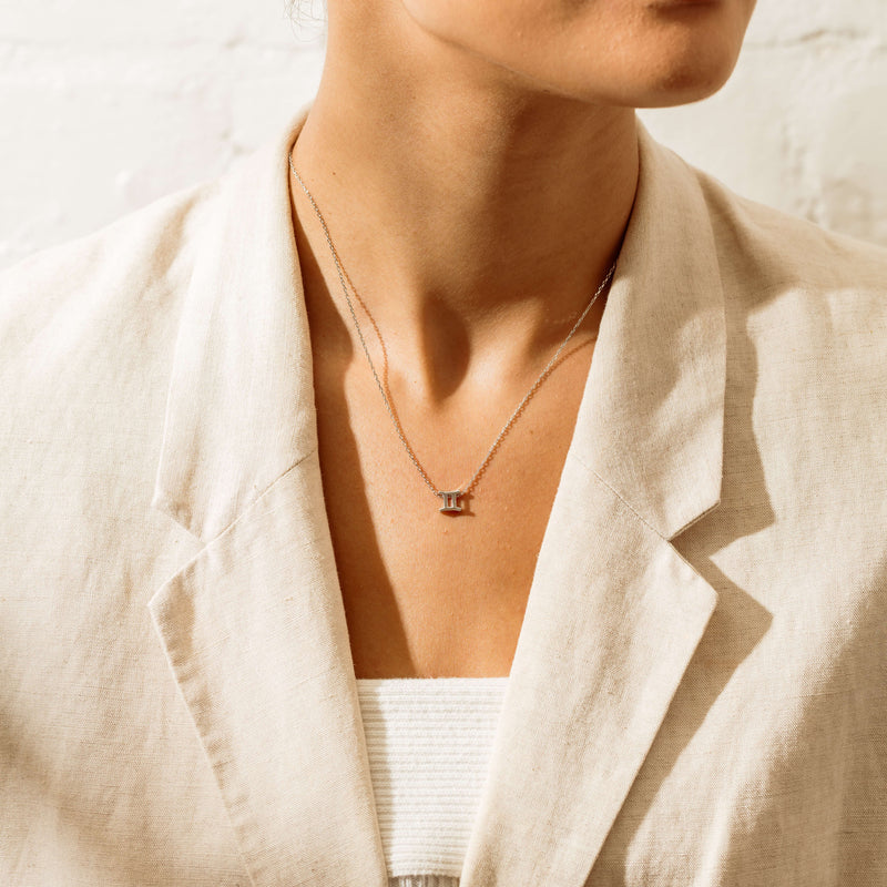 Sterling Silver Noted Zodiac - Necklace - Walker & Hall